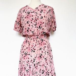 hand made vintage pink shirt dress